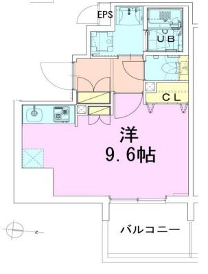 清澄白河レジデンス壱番館(ワンルーム/6階)の間取り写真