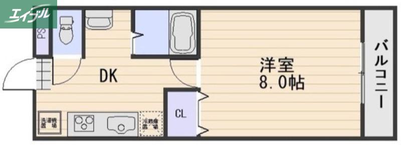 ピア大元駅前(1DK/1階)の間取り写真