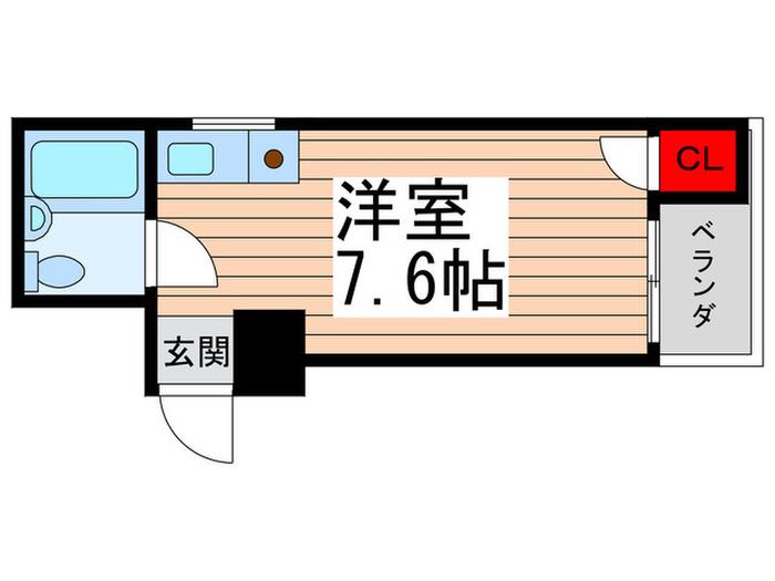 メゾン斉藤(ワンルーム/1階)の間取り写真