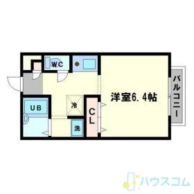 ハイム多摩Ⅱ(1K/1階)の間取り写真