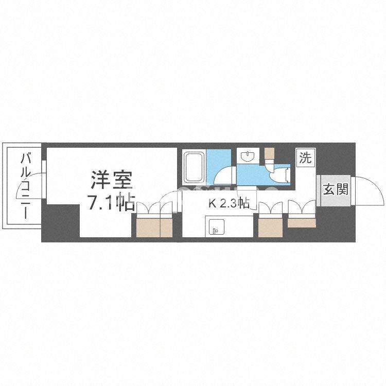 エスリードコート堺筋本町(1K/10階)の間取り写真