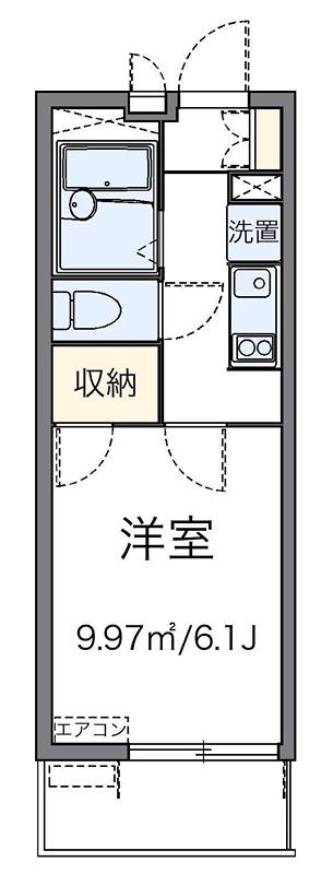 都営三田線 白金高輪駅 徒歩10分 3階建 築16年(1K/2階)の間取り写真