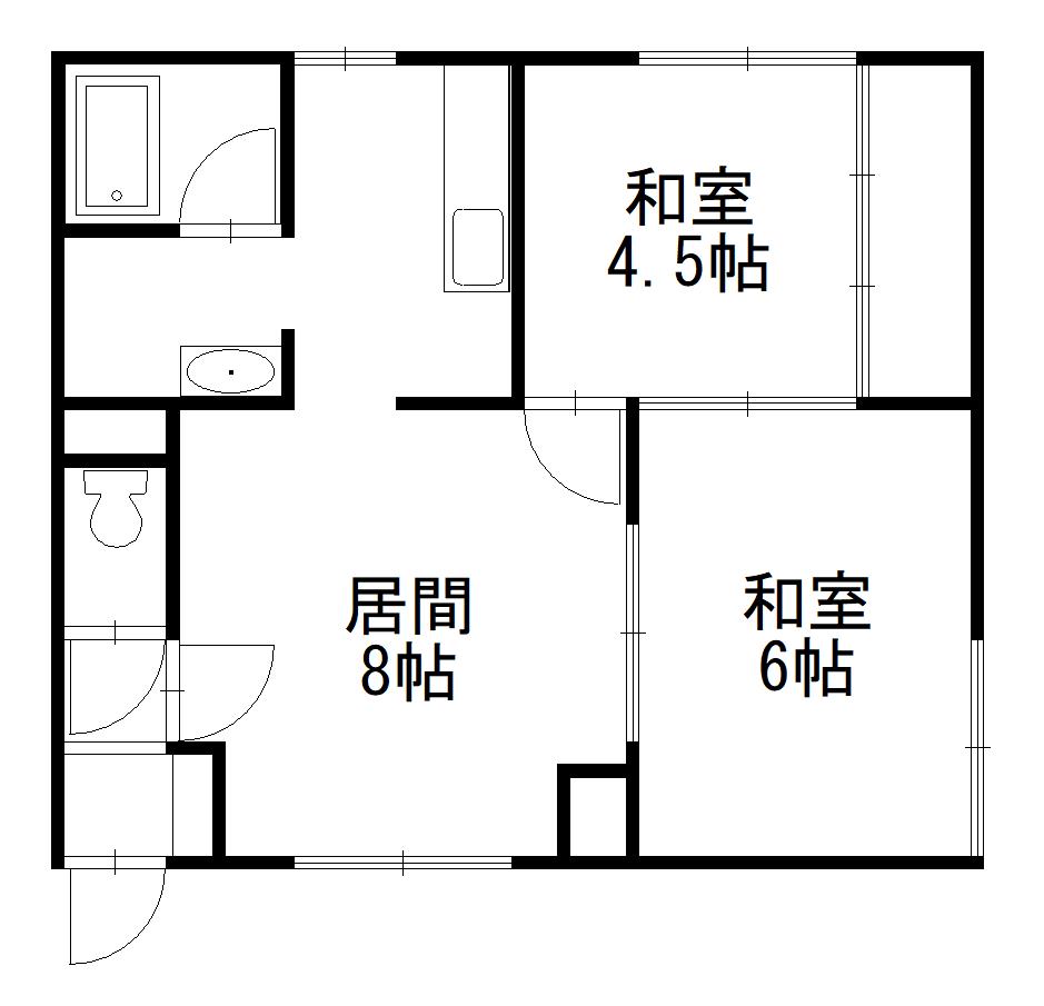 ダイワサンドミール(2LDK/2階)の間取り写真