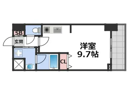 KDXレジデンス難波南(1K/7階)の間取り写真