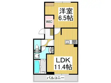 セジュール久家(1LDK/1階)の間取り写真