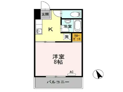 福徳コーポ  (1K/1階)の間取り写真
