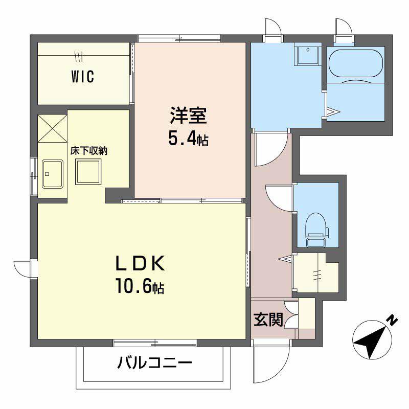 シーロード(1LDK/1階)の間取り写真