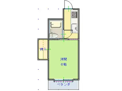 メゾン東大和(1K/3階)の間取り写真