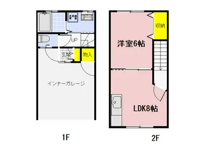 GLANZ(1LDK/1階)の間取り写真