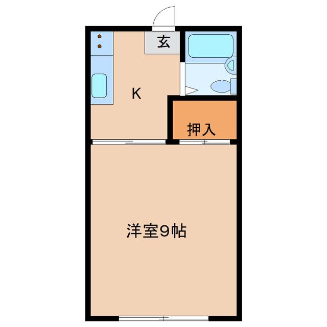 タキホーム(1K/1階)の間取り写真