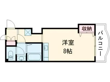 ハローハイツ(ワンルーム/1階)の間取り写真