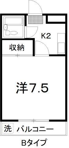 丸ビル(1K/4階)の間取り写真