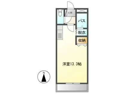 レヴール(ワンルーム/2階)の間取り写真