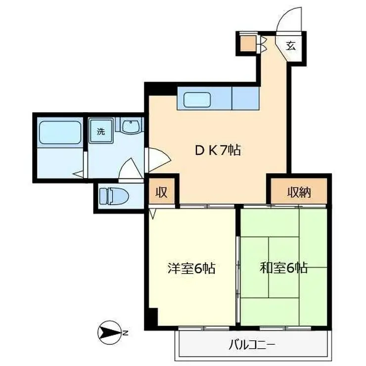 いづみマンション一ツ橋 4階階 間取り
