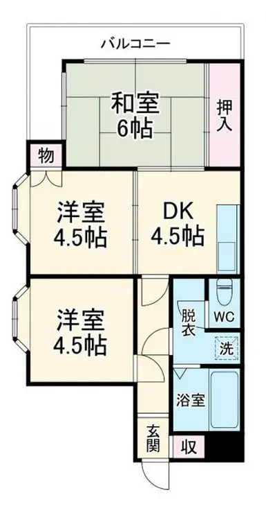 セザール春日部 4階階 間取り