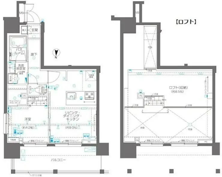 ZOOM錦糸町 12階階 間取り