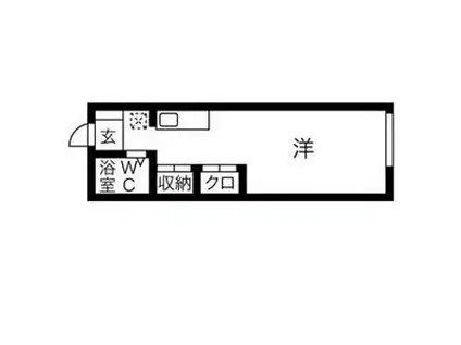 サンハイツ安田(ワンルーム/2階)の間取り写真