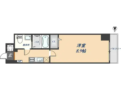SKY YAO(1K/7階)の間取り写真