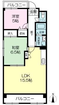 マトノマンション(2LDK/1階)の間取り写真