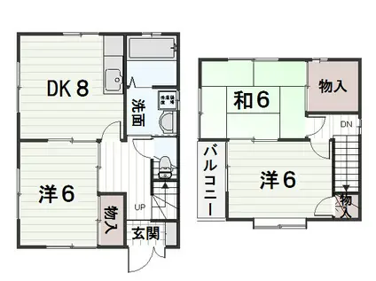 エーデルハイム新湯野(3SDK/1階)の間取り写真