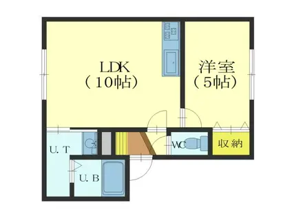 CANAL85(1LDK/2階)の間取り写真