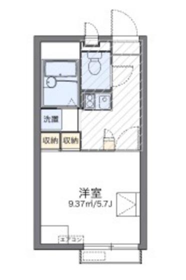 レオパレスアルカネット(1K/2階)の間取り写真