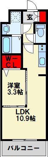 コンダクトレジデンスKONYA(1LDK/4階)の間取り写真