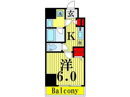 ラフィスタ大師前III(1K/3階)の間取り写真