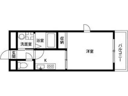 アンプルールクラージュアミティエ(1K/2階)の間取り写真