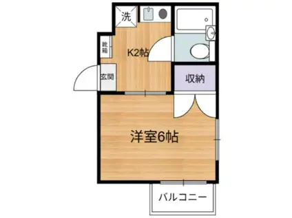 コーポサニー(1K/1階)の間取り写真