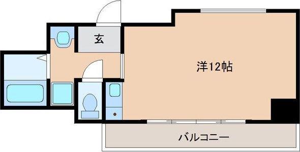 クレアジオーネ中之島西(ワンルーム/1階)の間取り写真