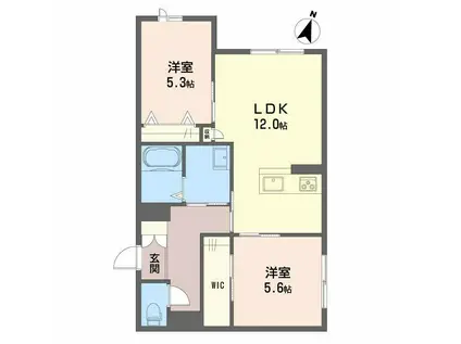 NOCE堂形(2LDK/1階)の間取り写真