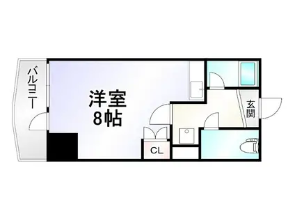 ニューサンリバー 6番館(ワンルーム/9階)の間取り写真