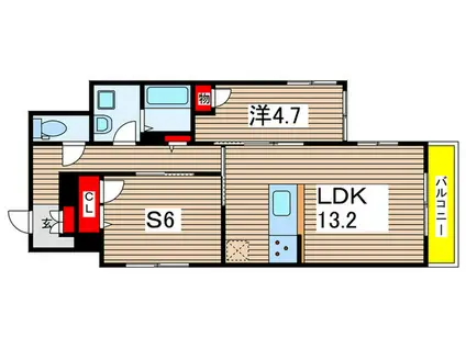 シャーメゾンFIORE(1SLDK/1階)の間取り写真