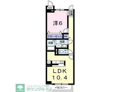 グラン エリアール(1LDK/1階)の間取り写真