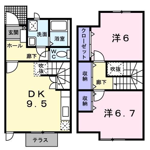 フルハウス文京(2DK/1階)の間取り写真