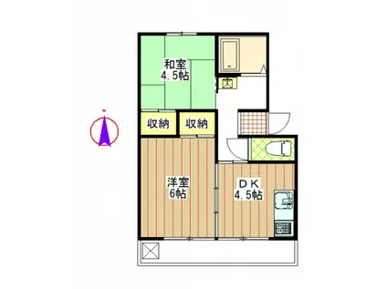 高崎昭和ビル(1LDK/1階)の間取り写真