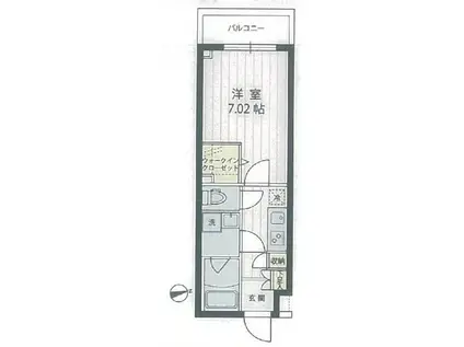 アプリーレ宮崎台II(1K/5階)の間取り写真