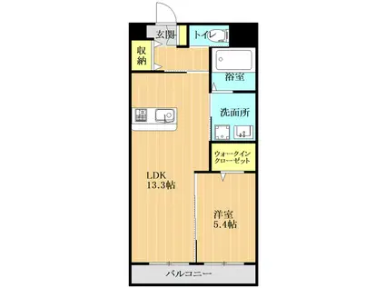 OC BLD(1LDK/2階)の間取り写真