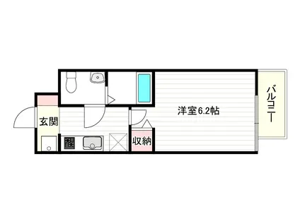 エグゼ大阪CITY ZEWI(1K/4階)の間取り写真