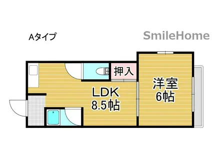 マンションエクセル(1LDK/1階)の間取り写真