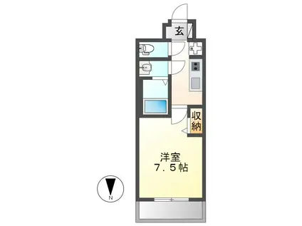 プレサンス上前津オレシア(1K/11階)の間取り写真