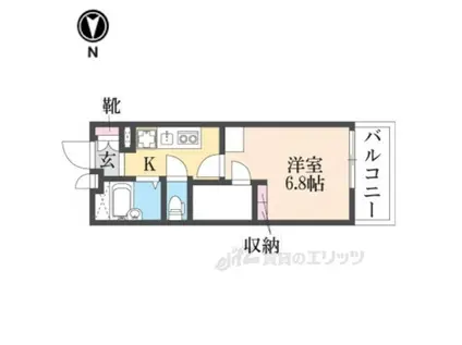 レオパレス塚口3番館(1K/1階)の間取り写真