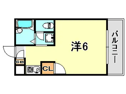 グリーンヒルハイツ(1K/2階)の間取り写真