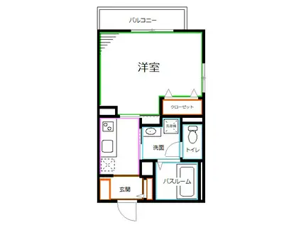 PALACE OGIKUBO(1K/4階)の間取り写真