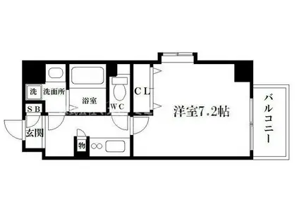 ラムール南堀江(1K/5階)の間取り写真