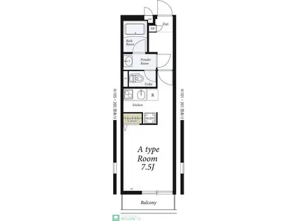 リブリ・サンクチュアリ(1K/2階)の間取り写真