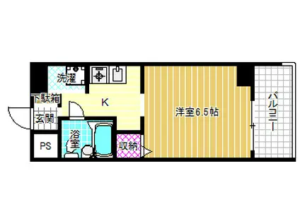 グランディ梅田北(1K/6階)の間取り写真