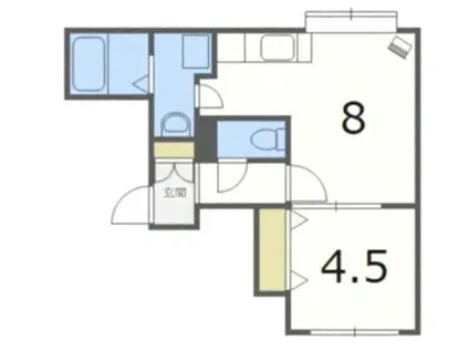 サンライズ富丘1・7(1LDK/3階)の間取り写真