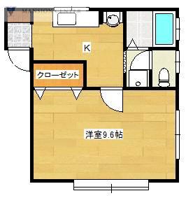 コーポ岳(1K/2階)の間取り写真